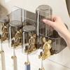 Soporte ligero de lujo para cepillos de dientes sin perforaciones, estante de almacenamiento para baño, colgador de pared para vaso de enjuague bucal, exprimidor de pasta de dientes