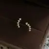 Pendientes de Plata de Ley s925 con Diamantes Incrustados de Meteorito Diseño Japonés Simple Lujo Ligero Exquisitos de Moda Versátiles para Viajes Cotidianos Diseño de Nicho Pendiente