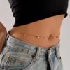 Corrente de Cintura com Borboleta Pequena em Forma de Coração e Pingente de Cristal para Mulheres, Corrente Corporal Criativa Étnica, Joia Transfronteiriça Europeia e Americana