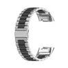 Aplicable a la pulsera Fitbit Charge 5, correa de acero de tres eslabones Charge5, metal, acero inoxidable de tres eslabones, correa de acero para reloj