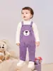 Comercio Exterior Ropa Infantil Primavera y Verano Conjunto de Bebé Casual Color Sólido Top con Volantes + Pantalones de Tela de Canalé Conjunto de Dos Piezas
