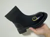Botas Martin Elásticas Ajustadas para Mujer 2025 Otoño Nueva Moda Botines Tipo Calcetín con Temperamento Tacones Altos Botas de Estilo Británico para Mujer