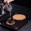 Posavasos Marrón XYT Posavasos Grueso Melena Juego de Té Almohadilla para Olla Marrón Tejido Tapete Aislante del Calor Accesorios para Ceremonia del Té Tapete para Taza de Té