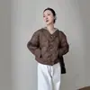 Estilo Nuevo Invierno 2025 Calabaza Cuello Redondo Casual Moda Coreana Cálida y Más Fácil de Combinar Chaqueta Corta de Plumón para Mujer Plumón de Pato Blanco