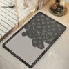 Alfombrilla de baño, alfombrilla suave absorbente de tierra de diatomeas, secado rápido, antideslizante, resistente al desgaste, felpudo lujoso para inodoro.