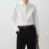 CES Japão Importado Algodão de Fibra Longa Seco ao Sol Minimalista Luxo Silencioso Exquisite Camisa Curta Casual Solta Camisa de Manga Longa