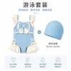 Traje de baño de una pieza para niña Estilo Lolita con Lazo y Falda Volante Protección Solar Upf50+ Vacaciones para Bebé Nadar
