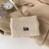 Cachecol Tricotado de Cor Sólida de Inverno Cachecol Lã Engrossado para Mulheres e Estudantes Casal Popular Online Moda Coreana Combina com Tudo Cabelo