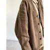 Cardigan de Tricô de Botão Único Estilo Japonês Amazon Transfronteiriço para Homens e Mulheres, Jaqueta Versátil Casual Solta Suéter de Comércio Exterior