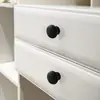 Botão simples moderno de liga de alumínio de furo único para guarda-roupa, armário, gaveta, puxador pequeno de furo único