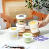 Helado de postre Net rojo 100 ml taza de helado pastel de salvado de madera yogur pudín caja de gelatina postre caja de embalaje de PP