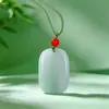 Colgante de Paz Loto Verde Tianshan, Colgante Chino Estilo Jade Hetian para Hombres y Mujeres, Regalo para Fiestas, Venta al por Mayor