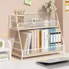 Estantería pequeña para escritorio de dormitorio Estante de almacenamiento de escritorio para oficina Organizador de libros y documentos multicapa
