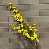 Flores de Ameixeira Simuladas Galhos de Árvore Falsos Plástico Amarelo Decoração de Chão para Casa Decoração de Casamento Festival da Primavera Ano Novo Estilo Chinês