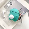 Capa de Fone de Ouvido Bluetooth Sem Fio Cartoon Dinossauro Fofo Maçã 1ª/2ª Geração para AirPods Capa Protetora de Silicone Resistente a Quedas