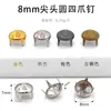 Clavos Redondos con Punta de Cobre de Cuatro Puntas de Venta Caliente, Clavos Metálicos con Punta Estilo Punk, Remaches Decorativos para Zapatos, Botas y Artículos de Cuero, Suministro Mayorista