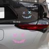 Adesivo de carro com expressão engraçada de sorriso para comércio exterior, carro elétrico, rosto sorridente, capacete de motocicleta, decalque decorativo D107
