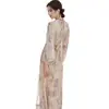 Nuevo vestido vintage elástico estampado estilo chino, poliéster, corte ajustado, de la fábrica original, con etiquetas, diseño sin tirantes
