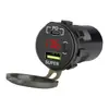 Interface de Carregador USB 66Wpd+Qc Super Rápida com Voltagem e Interruptor 12V para Motocicleta, Carro, Barco Modificado
