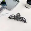 Pinza de Araña Metálica Genial de Tendencia Oscura para Mostrar Volumen del Cabello, Pinza de Tiburón Grande a la Moda, Elegante Pinza para el Cabello de Fiesta de Halloween
