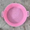 Plato de Silicona para Freidora de Aire de Venta Caliente Transfronterizo Bandeja de Silicona para Freidora Bandeja para Hornear Aislada Molde para Pastel Freidora Interior