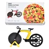 Cuchillo para Pizza de Acero Inoxidable con Forma de Bicicleta, Rodillo para Pizza Casero, Cuchillo para Pizza de Cocina, Cortador de Pizza