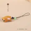 Palo de Rosa Sándalo Cerdo Saltando Lindo Colgante para Teléfono Móvil Colgante DIY Llavero Colgante para Bolso Accesorios para Hombres y Mujeres