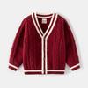 Suéteres para Niños al por Mayor 2026 Otoño e Invierno Estilo Nuevo Cárdigans de Punto para Niños Estilo Coreano Ropa para Niños Tops para Bebés Dropshipping