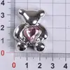 Prata Metálica Galvanizada Rosa Diamante Coração Laço Acessórios de Joia DIY Capa de Celular Bolsa Grampo de Cabelo Sapato Material