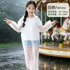 Impermeable No desechable Exterior Estilo Largo Anti-Lluvia Fuerte Extra Grueso Adulto Niños Hombres y Mujeres Universal Montañismo EVA Portátil