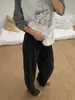 Calça feminina de cinco cores, macia e elástica, com listras horizontais, modelagem que afina a silhueta, fluida, estilo preguiçoso, 26 novo estilo outono, calça reta casual versátil