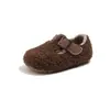 Sapatos Birkenstock Ins Retrô Outono e Inverno 2026 Novos Sapatos de Pelúcia Estilo Coreano para Meninas Sapatos Quentes de Algodão para Meninos