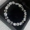 Pulsera Elegante Versa Light Luxury Color Tesoro Chapado en Oro de 18 Quilates Imitación Turmalina Roja Natural Trébol de Cuatro Hojas Imitación Brillante Moxan para Mujer