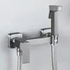 Pistola de Rociado para Inodoro de Aleación Transfronteriza Ducha Oculta Caliente y Fría Lavadora Completa Compañero de Baño Juego de Válvula Mezcladora Válvula de Ducha