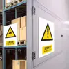 Etiquetas de aviso de segurança: Proibido Fumar nas Oficinas da Fábrica, Risco de Alta Tensão, Ponto de Reunião de Emergência, Placas de Segurança Contra Incêndio Industrial