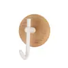 Ganchos de pared de madera maciza para el hogar, no requieren taladro, para colgar ropa, ganchos para cocina y baño, gran capacidad de carga, ganchos adhesivos para toallas para el baño