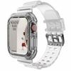 Para Apple iwatch 7 Correa de TPU Todo en Uno Glaciar Apple Watch 654SE Pulsera Transparente de una Pieza
