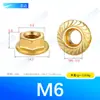Porca Sextavada com Flange de Cobre H59 M3~M12 Porca Antiderrapante de Cobre Puro em Estoque Porca Sextavada com Flange Serrilhada