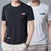 DestaqueVerão Masculino Camiseta de Seda Gelada com Mesh de Manga Curta, Gola Redonda, Fina, Solta, Respirável, Tamanho Grande