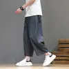 Pantalones de Verano 2026 para Hombre, Corte Holgado, Tallas Grandes, Estilo Chino, Pantalones Harem, Pantalones de Playa de Color Sólido de Pierna Ancha, Modernos