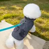 Ropa para Mascotas para Perros y Gatos, Nuevo Abrigo Grueso de Dos Piernas Otoño e Invierno para Cachorros, Teddy, Bichón, Pomerania, 26 Elegante Abrigo de Algodón Gris