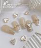 Nail art amor fritillary jóias pequeno coração de metal afiação diamante mágico shell pedra acessórios de decoração de unhas atacado