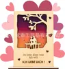 Tarjeta de San Valentín creativa de madera calada con sobre se puede escribir Tarjeta de felicitación conmemorativa de confesión de pareja del Día de San Valentín chino venta al por mayor