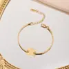 Pulsera Nueva de Acero de Titanio que No se Desvanece para Mujer, Joyería de Mano Versátil Estilo Ins, Pulsera de Moda para Niñas, Gama Alta