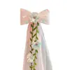 Acessórios de Cabelo com Véu Infantil, Coroa de Cabeça para Aniversário de Meninas, Presilhas de Cabelo para Decoração de Casamento de Princesa para Meninas, Presilhas de Cabelo para Festa de Bebê Menina