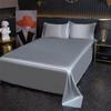 Comércio Exterior Transfronteiriço Cor Pura Verão Seda Gelada Lençóis Roupa de Cama Peça Única Capa Protetora Cobertura de Cama Refrescante Pode Ser Atacado e Enviado