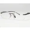 Gafas de sol sin montura de metal con borde cortado Ojo de Gato 25 Nuevas Transfronterizas Europeas y Americanas para Mujer con Decoración de Leopardo Gafas de Sol