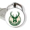 Logo de Equipo de la NBA Lakers Warriors 76ers Time Gem Aleación de Metal Llavero Grabado Colgante de Llave