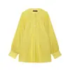 BZL Ropa Femenina Transfronteriza Otoño 2026 Nuevo Color Sólido Drapeado Moda Versátil Camisa de Manga Larga Top 4786174