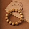 Pulseira de Nanmu Dourado 2.0 Círculo Único Madeira Morta Material Antigo Contas de Buda Aroma Medicinal Nanmu de Folha Pequena Pulseira de Rosário 108